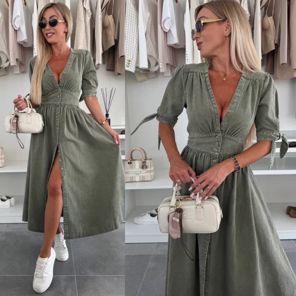 Ivanka™ | Robe en Denim Lumineuse