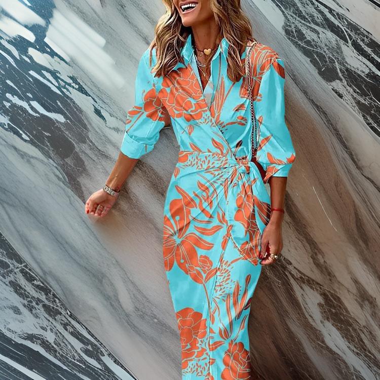Amira™ | Robe Portefeuille Imprimée