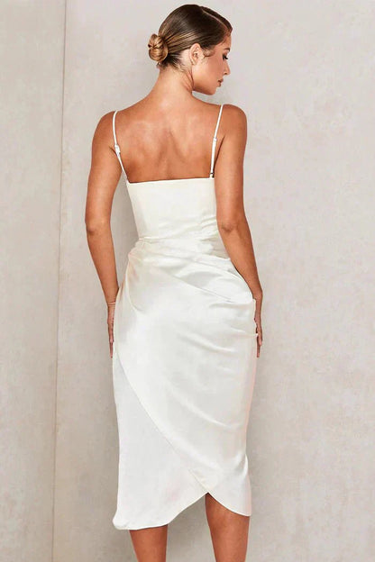 Scarlett™ | Maxi Robe en Soie de Luxe avec Corset