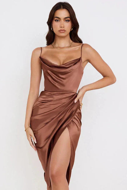 Scarlett™ | Maxi Robe en Soie de Luxe avec Corset