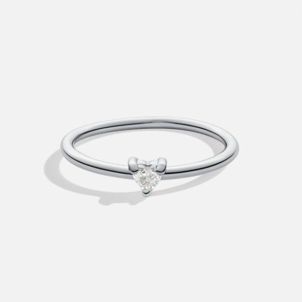'Kleine Liebe' Bague en cristal en forme de cœur