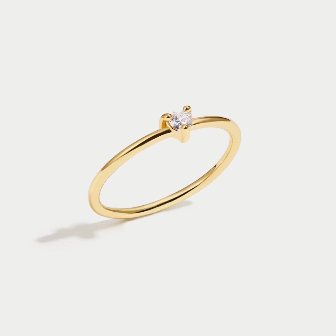 Amour - Bague en cœur en cristal