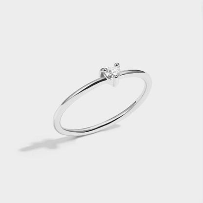 'Kleine Liebe' Bague en cristal en forme de cœur