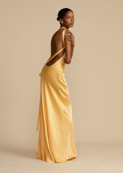 Sophia™ | Robe Maxi en Soie avec Élégantes Bretelles