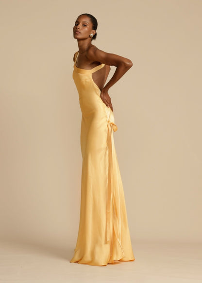 Sophia™ | Robe Maxi en Soie avec Élégantes Bretelles