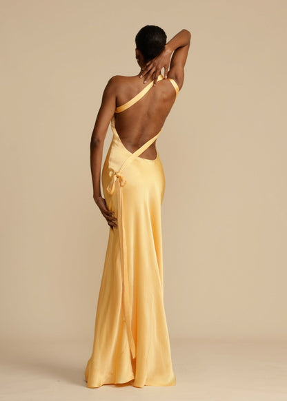 Sophia™ | Robe Maxi en Soie avec Élégantes Bretelles