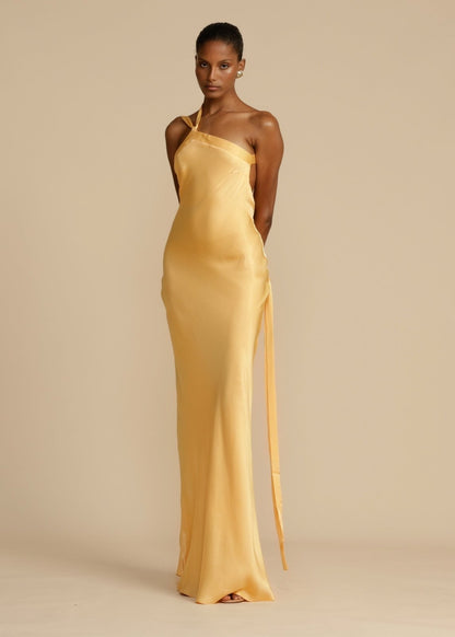 Sophia™ | Robe Maxi en Soie avec Élégantes Bretelles