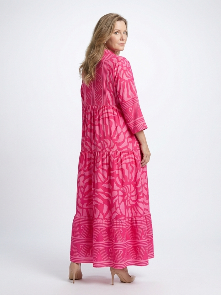 Marielle | Robe Midi à Boutons