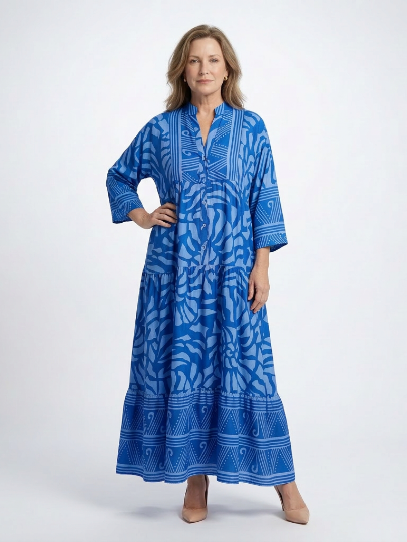 Marielle | Robe Midi à Boutons