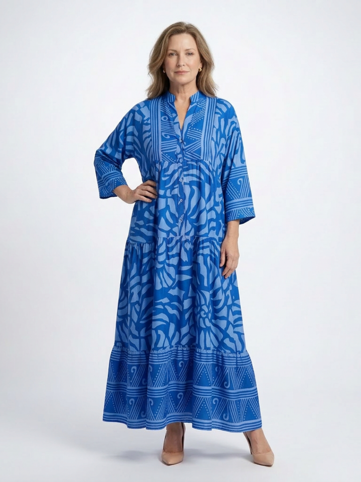 Marielle | Robe Midi à Boutons