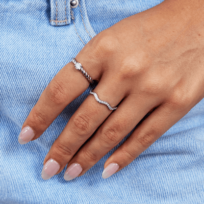 Bague Zenya en cristal et en argent